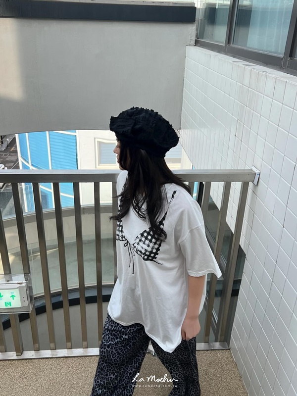 比基尼圖案大棉T上衣